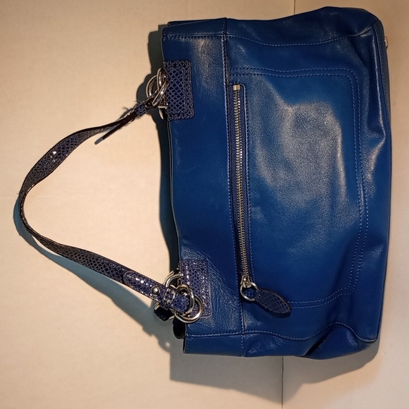 Coach Blue Leather Carryall - Picture 3 of 9